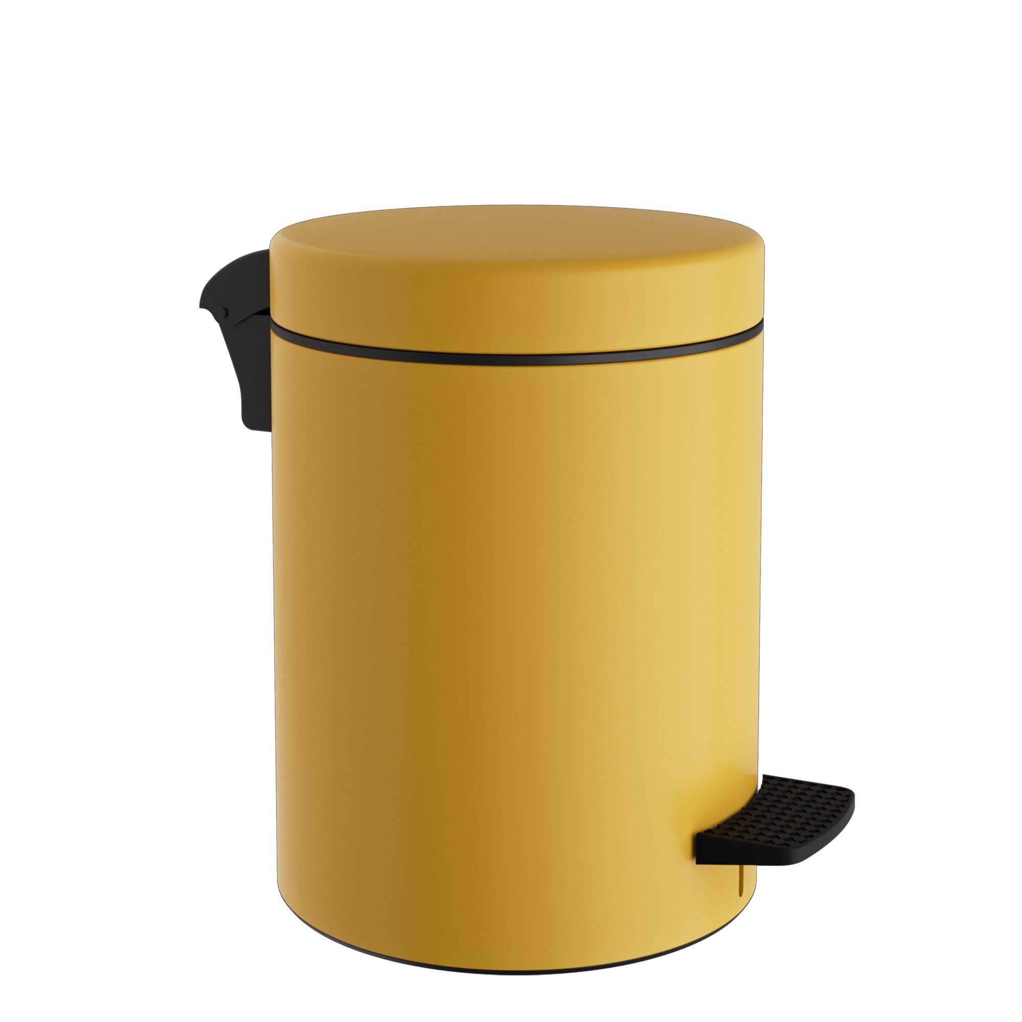 08-500-603 Χαρτοδοχείο 8 Lit, Soft Close – Matt Yellow, Pam & Co, Ø23 x H32 (cm), 08-500-603 - Image 1