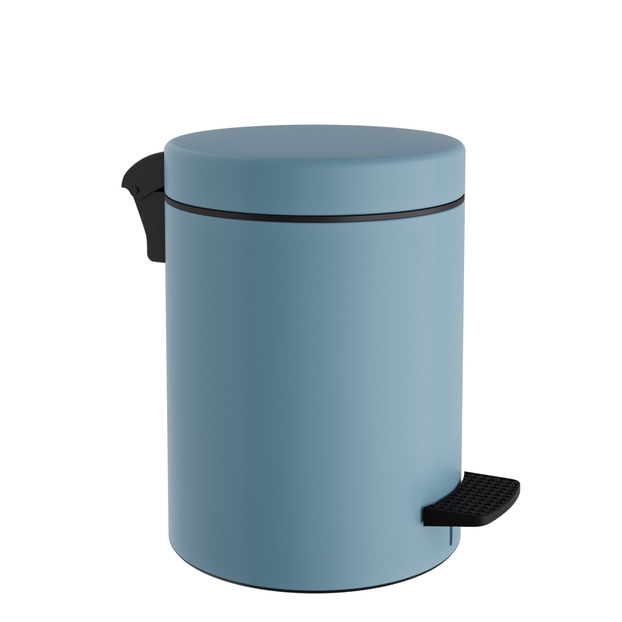 08-500-923 Χαρτοδοχείο 8 Lit, Soft Close – Matt Ciel, Pam & Co, Ø23 x H32 (cm), 08-500-923 - Image 1