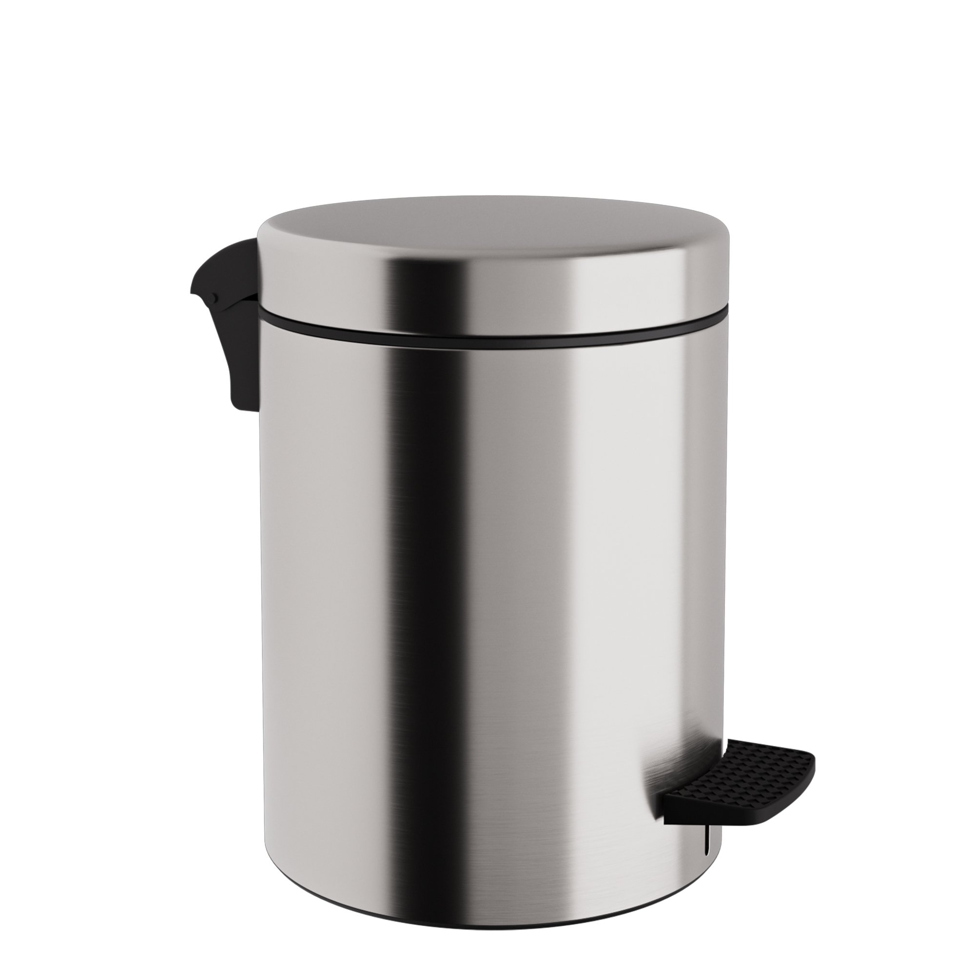 08-501-011 Χαρτοδοχείο 8Lit, Soft Close – Matt Inox, Pam & Co, Ø23 x H32 (cm), 08-501-011 - Image 1