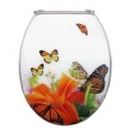 Κάλυμμα λεκάνης Polyresin 36×43 cm πεταλούδες