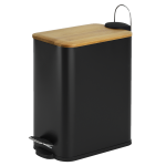 Καλάθι μπάνιου 5 λίτρα με bamboo κάλυμμα soft close