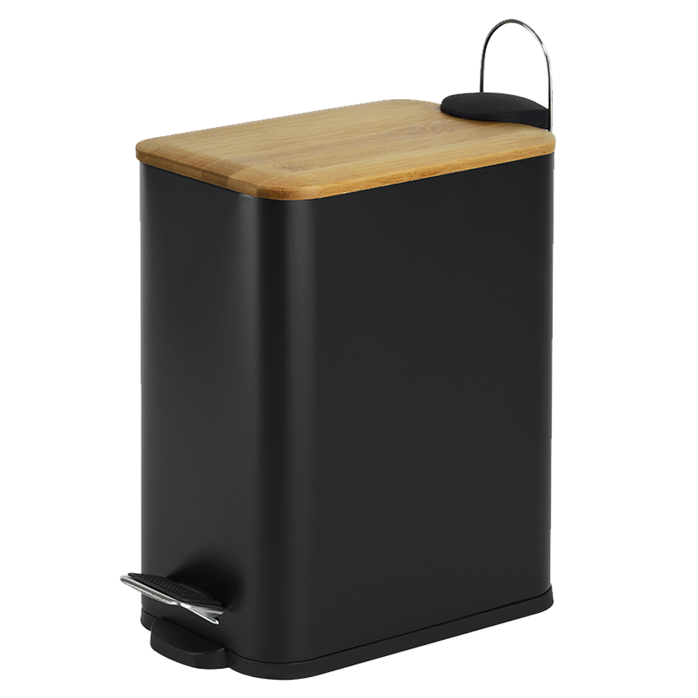 1.3 Καλάθι μπάνιου 5 λίτρα με bamboo κάλυμμα soft close - Image 1