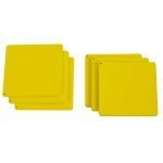 Σουβέρ (6pcs) – Ματ Κίτρινο, Pam & Co, (W)10 x (D)10 x (H)0.3cm, 10-10-603