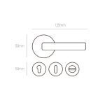 Πόμολο Πόρτας με Ροζέτα Νίκελ Ματ/Χρώμιο Best 1008 - Σχεδιασμένο να ταιριάζει παντού - Image 2