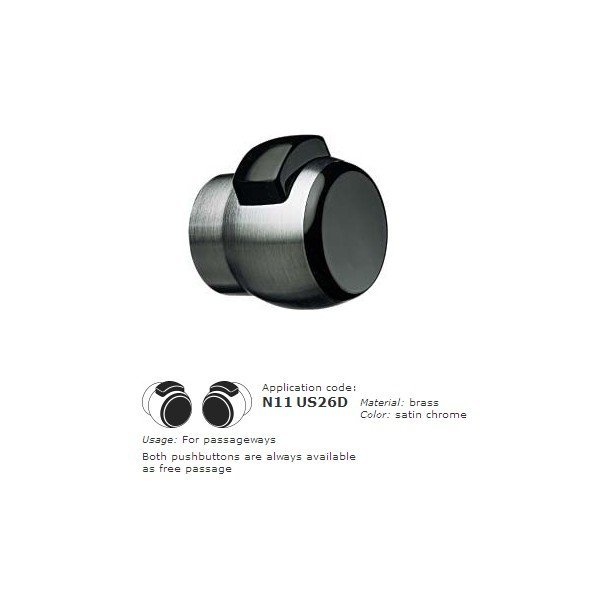 11 US26D Κλειδαριά Meroni Σατινέ ματ - Image 1