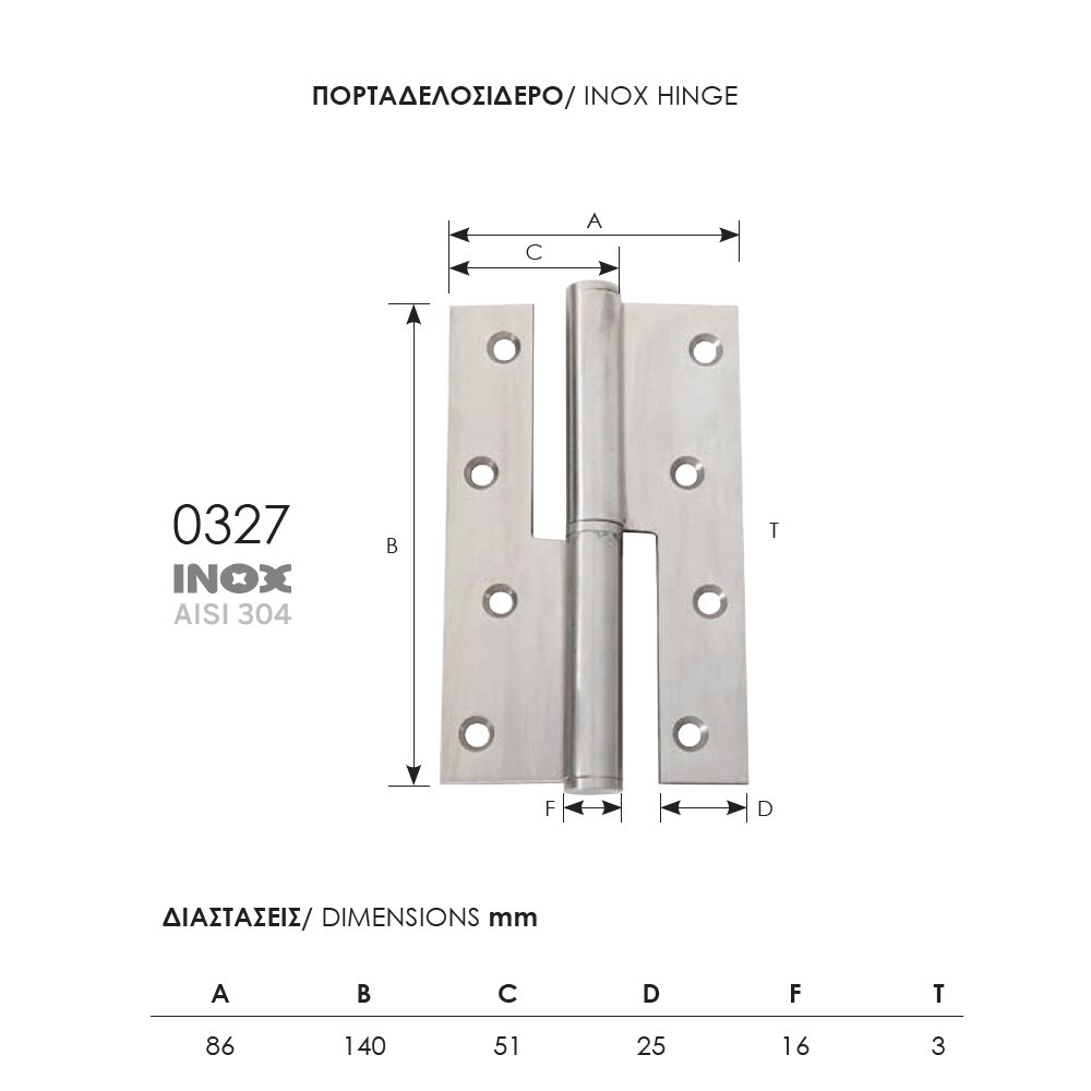 111 zog πορταδελοσιδερα ινοχ 11-10-23 Πορταδελοσιδερο (INOX 304) Ζωγομετάλ 0327 - Image 1