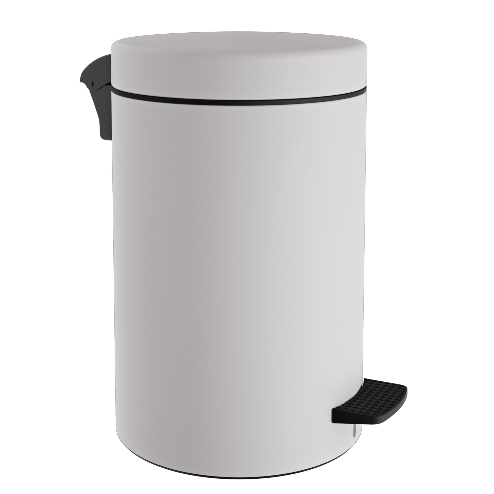 12-090-033 Χαρτοδοχείο 12Lit Soft Close – Matt White, Pam & Co, Ø25 x H40 (cm), 12-090-033 - Image 1