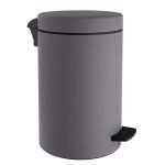 Χαρτοδοχείο 12Lit Soft Close – Matt Concrete Grey, Pam & Co, Ø25 x H40 (cm), 12-090-163