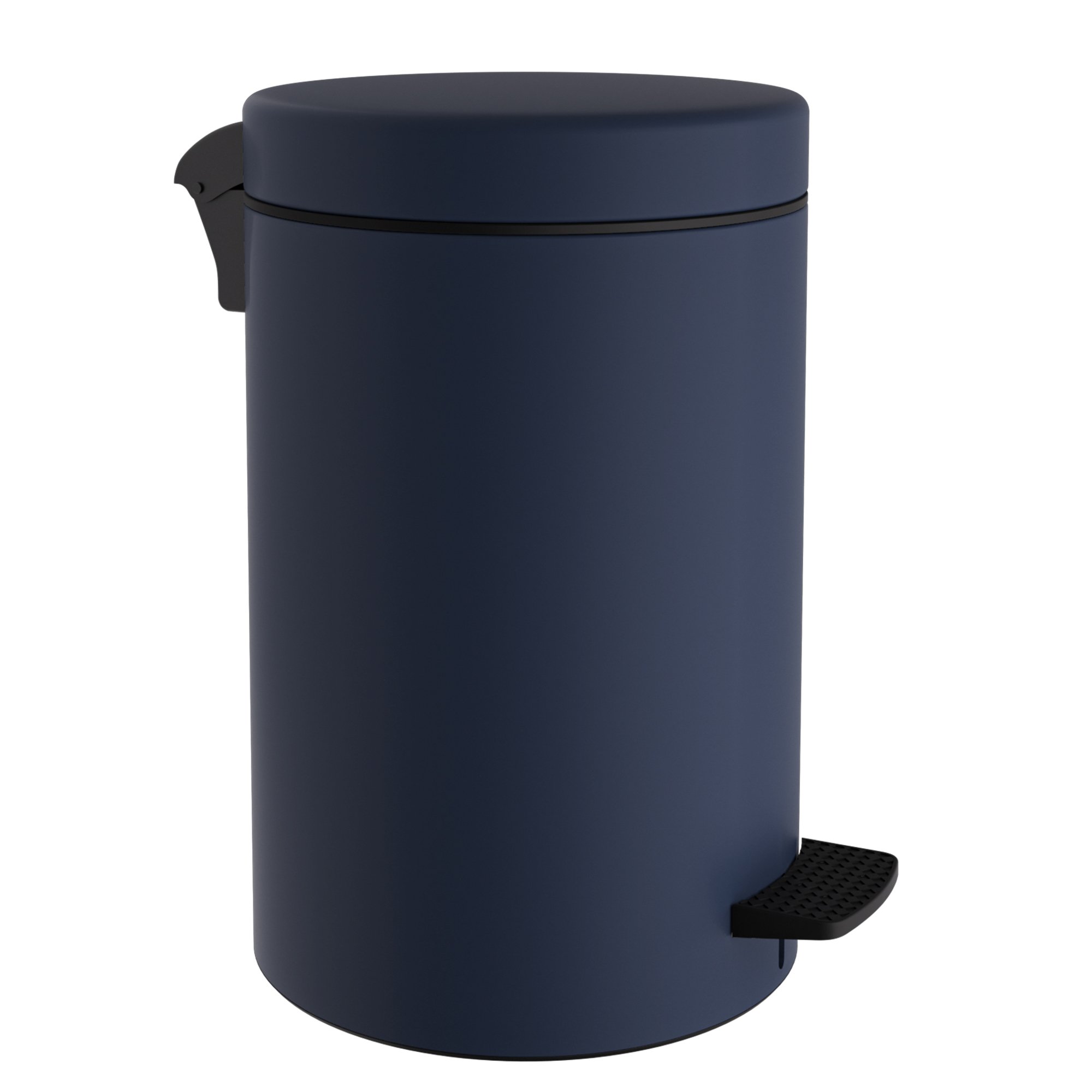 12-090-203 Χαρτοδοχείο 12Lit Soft Close – Matt Navy Blue, Pam & Co, Ø25 x H40 (cm), 12-090-203 - Image 1