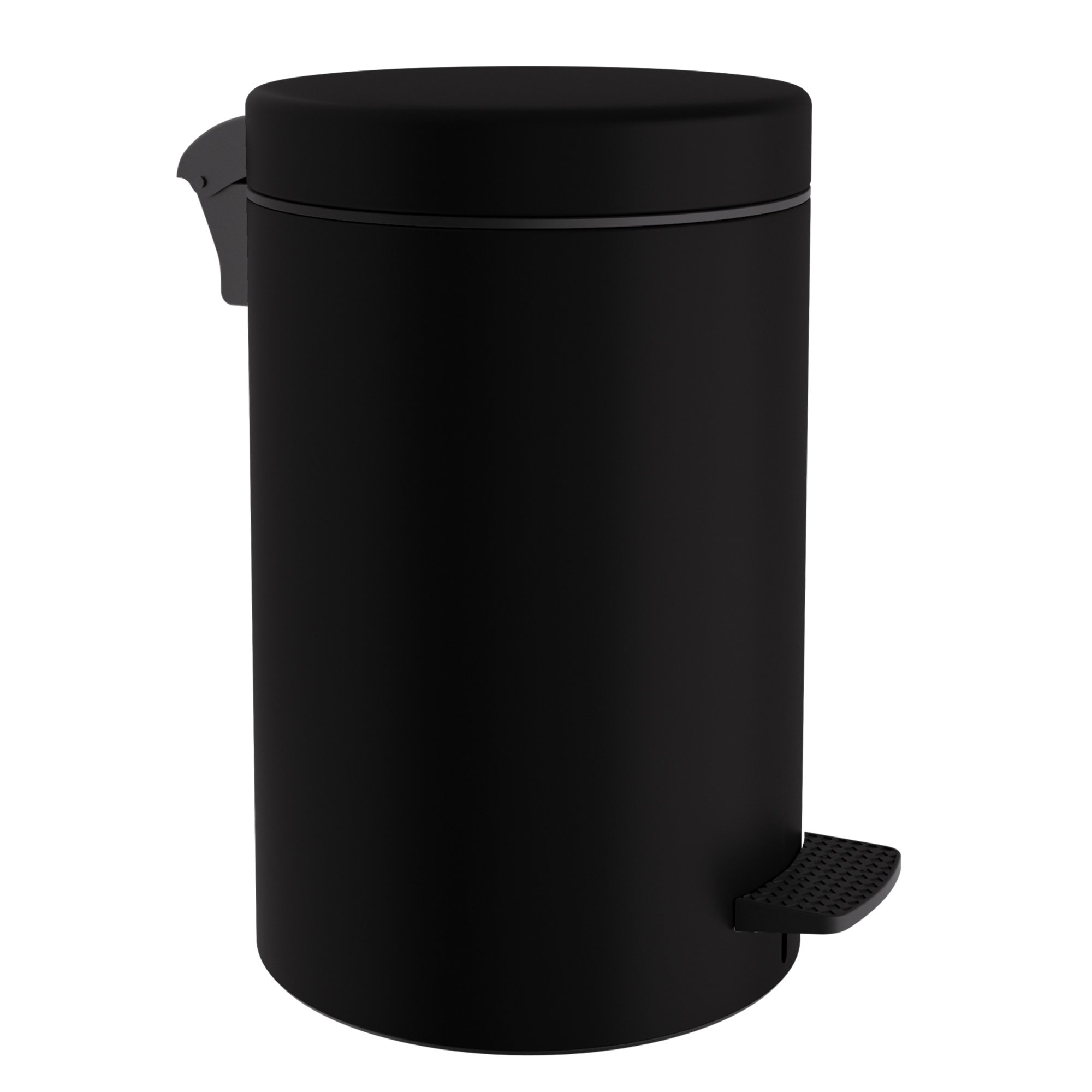 12-090-403 Χαρτοδοχείο 12Lit Soft Close – Matt Black, Pam & Co, Ø25 x H40 (cm), 12-090-403 - Image 1