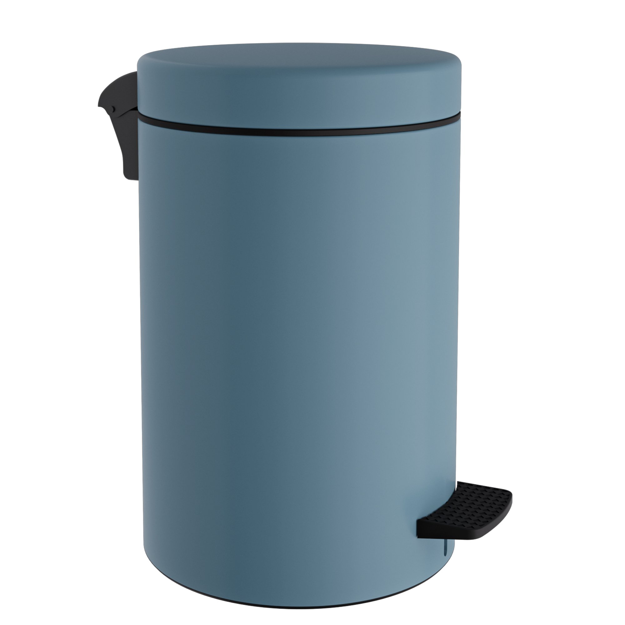 12-090-923 Χαρτοδοχείο 12Lit Soft Close – Matt Ciel, Pam & Co, Ø25 x H40 (cm), 12-090-923 - Image 1