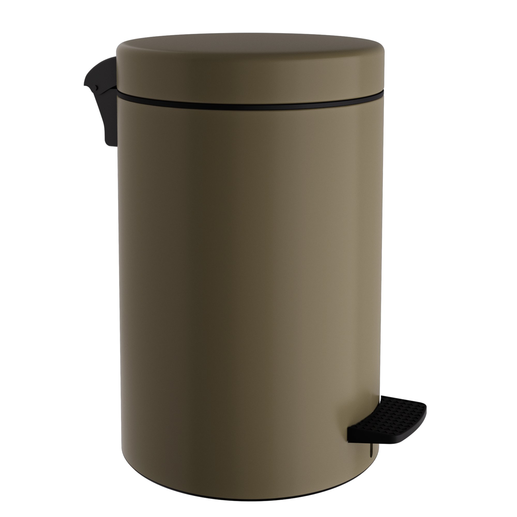 12-090-963 Χαρτοδοχείο 12Lit Soft Close – Matt Light Bronze, Pam & Co, Ø25 x H40 (cm), 12-090-963 - Image 1