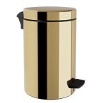 Χαρτοδοχείο 12Lit Soft Close – Gold, Pam & Co, Ø25 x H40 (cm), 12-300-024