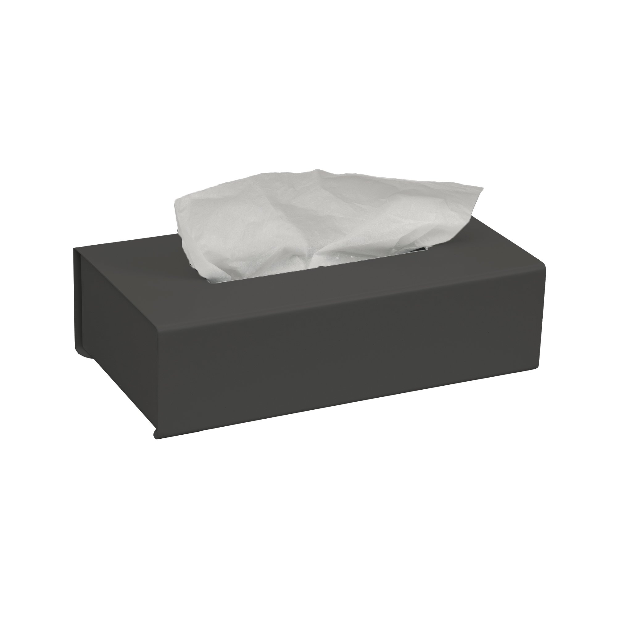 120-113 Επικαθήμενη & Επιτοίχια Θήκη για Χαρτομάντηλα – Ανθρακί Ματ, Pam & Co, (W)25 x (D)13 x (H)7,5cm, 120-113 - Image 1