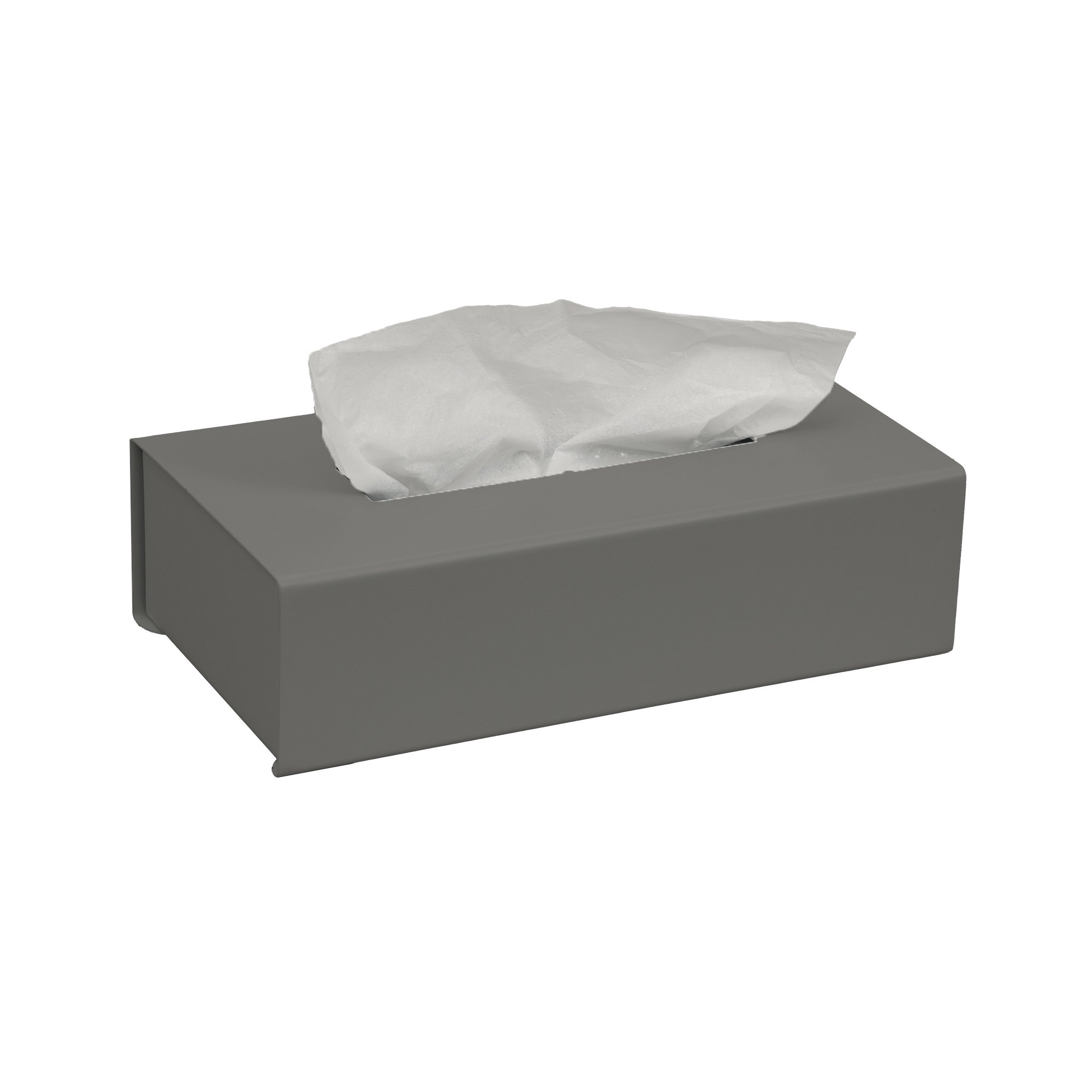 120-163-1 Επικαθήμενη & Επιτοίχια Θήκη για Χαρτομάντηλα – Matt Concrete Grey, Pam & Co, (W)25 x (D)13 x (H)7,5cm, 120-163 - Image 1