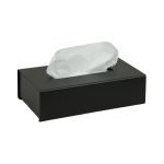 Επικαθήμενη & Επιτοίχια Θήκη για Χαρτομάντηλα – Μαύρο Ματ, Pam & Co, (W)25 x (D)13 x (H)7,5cm, 120-403