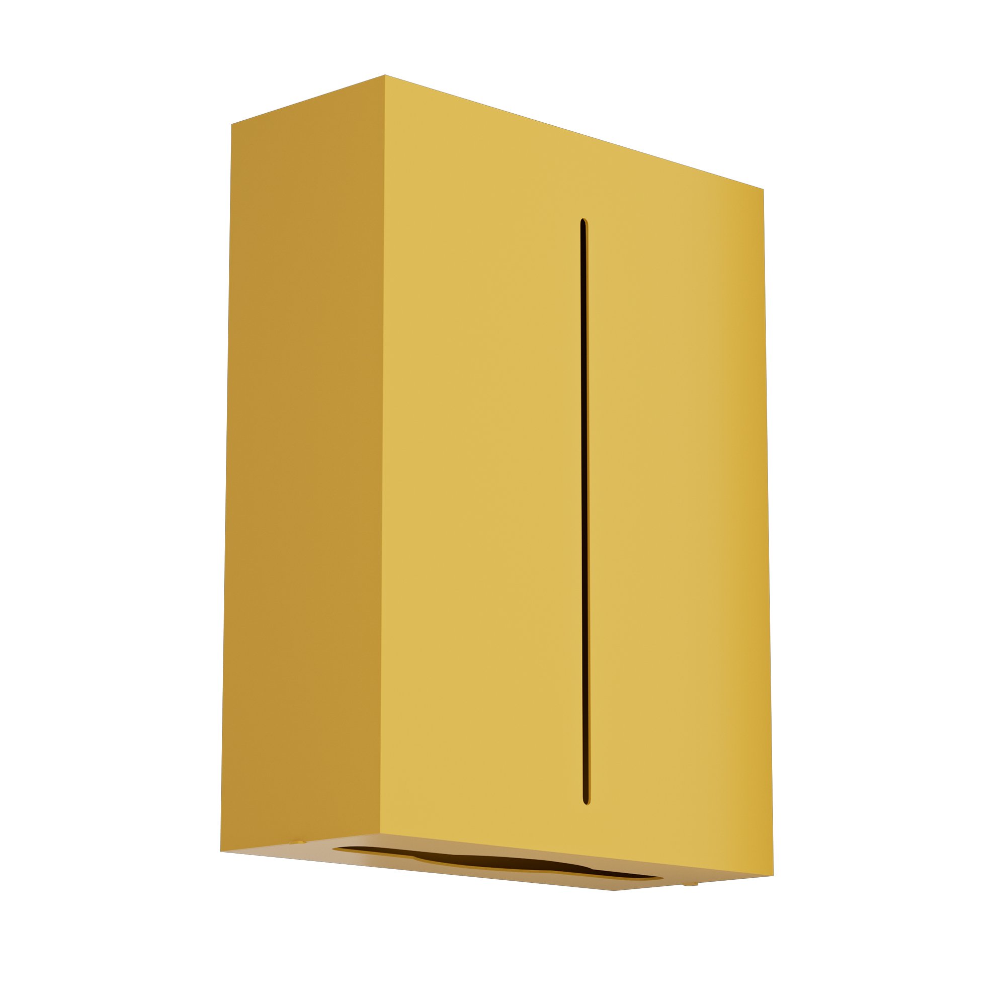 122-603 Επιτοίχια Θήκη για Χειροπετσέτες Ζικ-Ζακ – Matt Yellow, Pam & Co, W28,5 x D10 x H37 (cm), 122-603 - Image 1