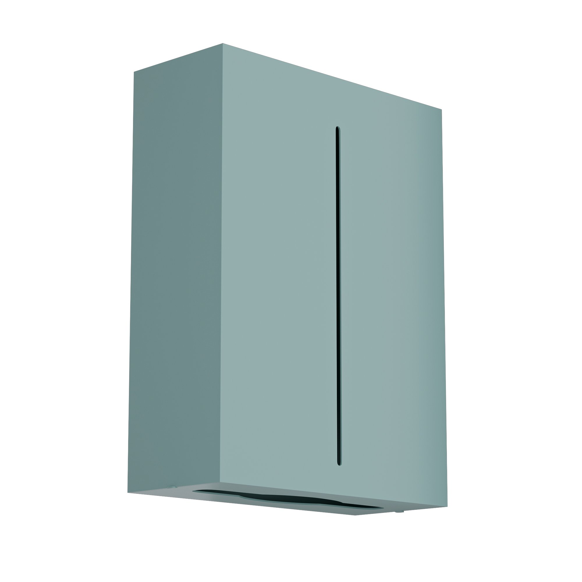 122-913 Επιτοίχια Θήκη για Χειροπετσέτες Ζικ-Ζακ – Matt Turquoise, Pam & Co, W28,5 x D10 x H37 (cm), 122-913 - Image 1