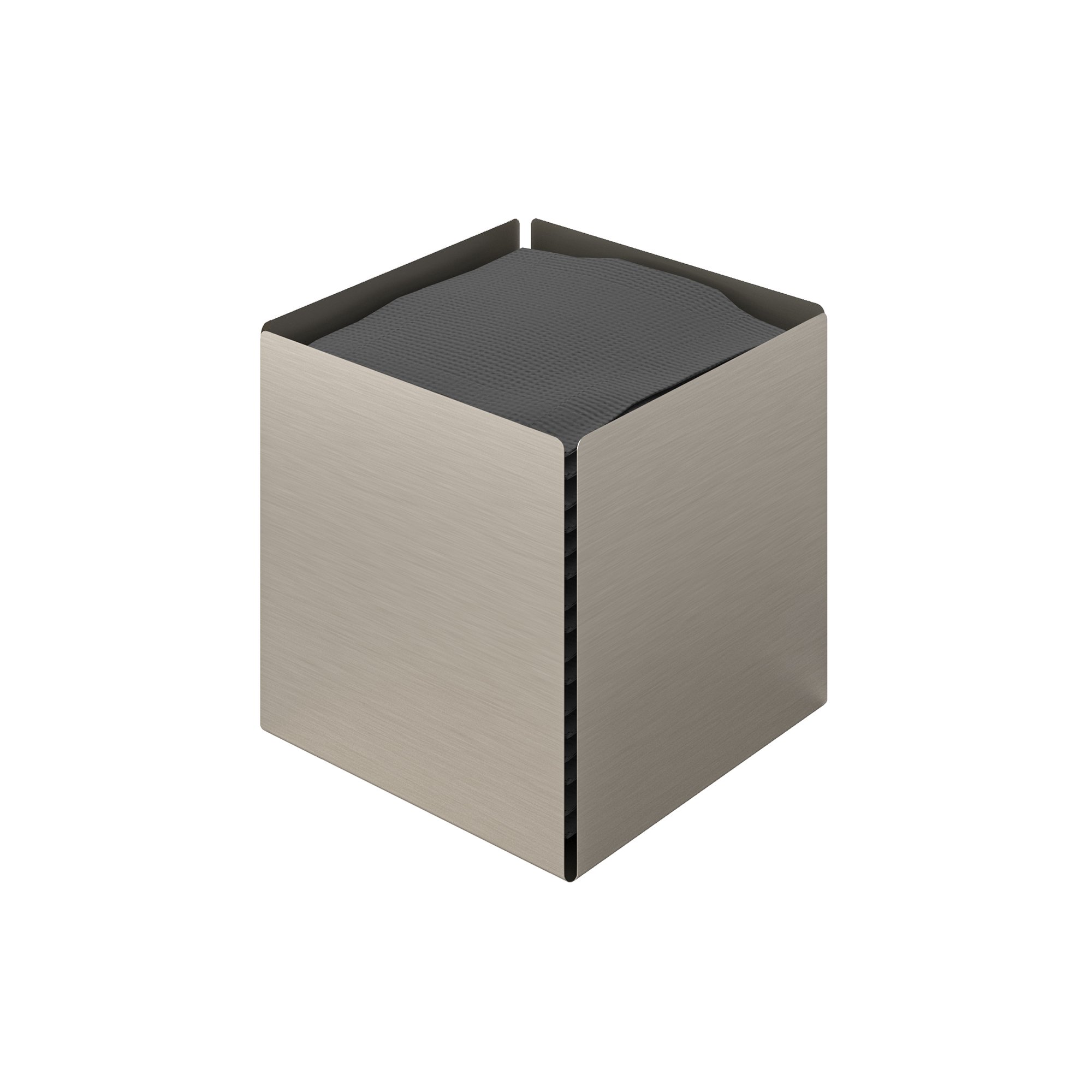 123-011 Θήκη Χαρτομάντηλων Κύβος – Matt Inox, Pam & Co, W13 x D13 x H13 (cm), 123-011 - Image 1