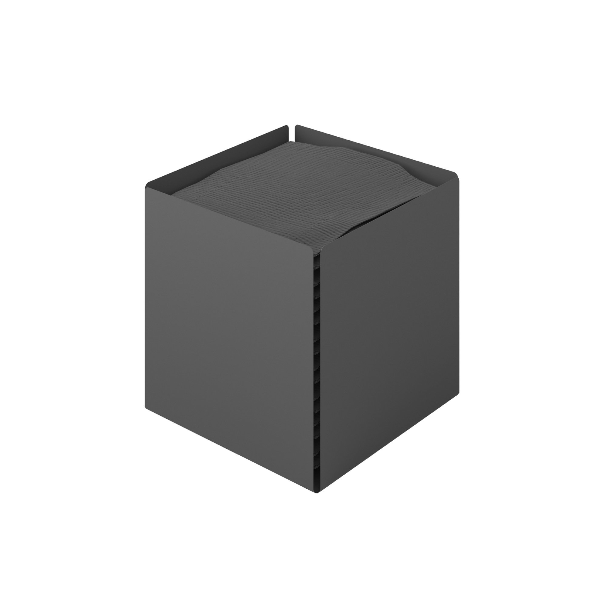 123-113 Θήκη Χαρτομάντηλων Κύβος – Matt Anthracite, Pam & Co, W13 x D13 x H13 (cm), 123-113 - Image 1
