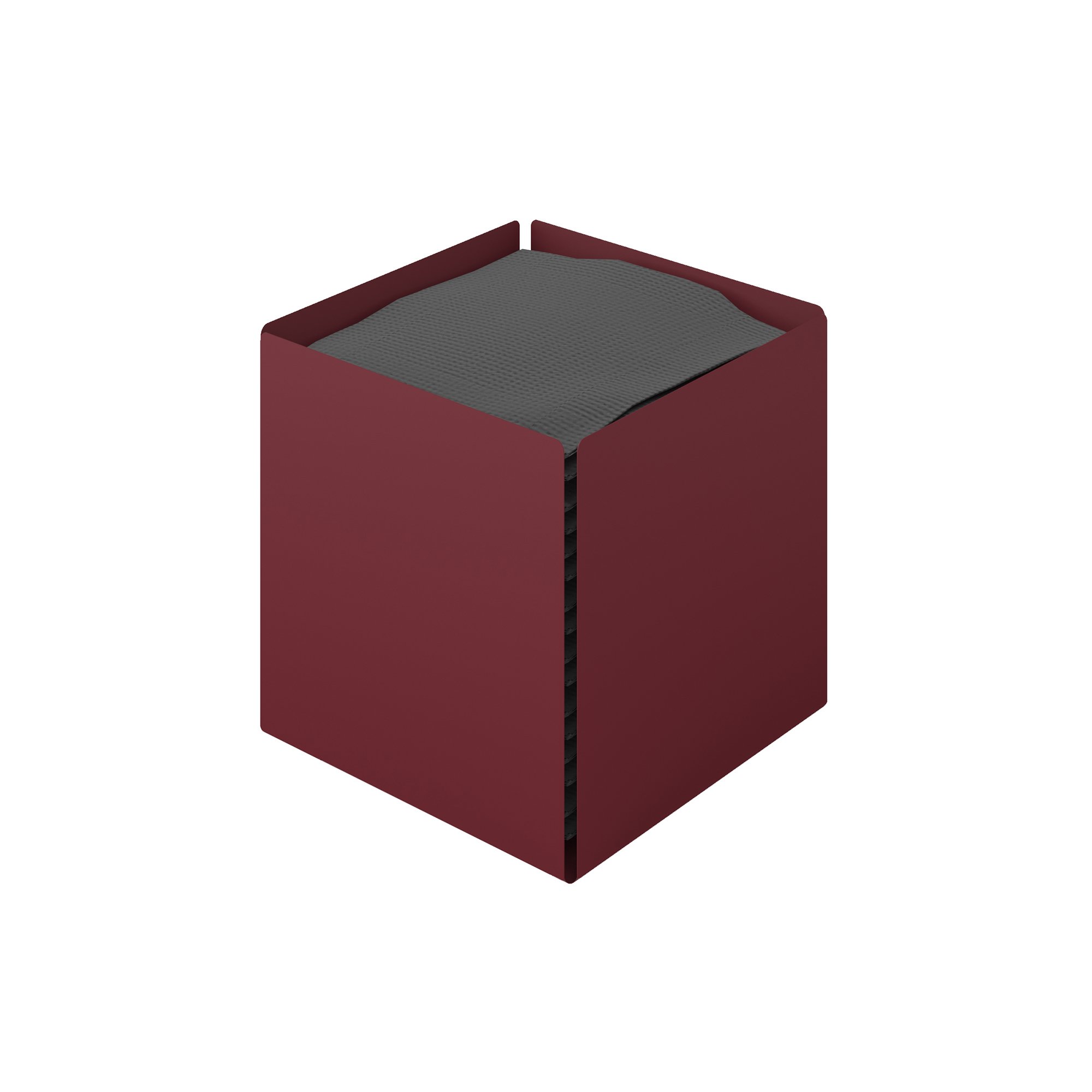 123-153 Θήκη Χαρτομάντηλων Κύβος – Matt Bordeaux, Pam & Co, W13 x D13 x H13 (cm), 123-153 - Image 1