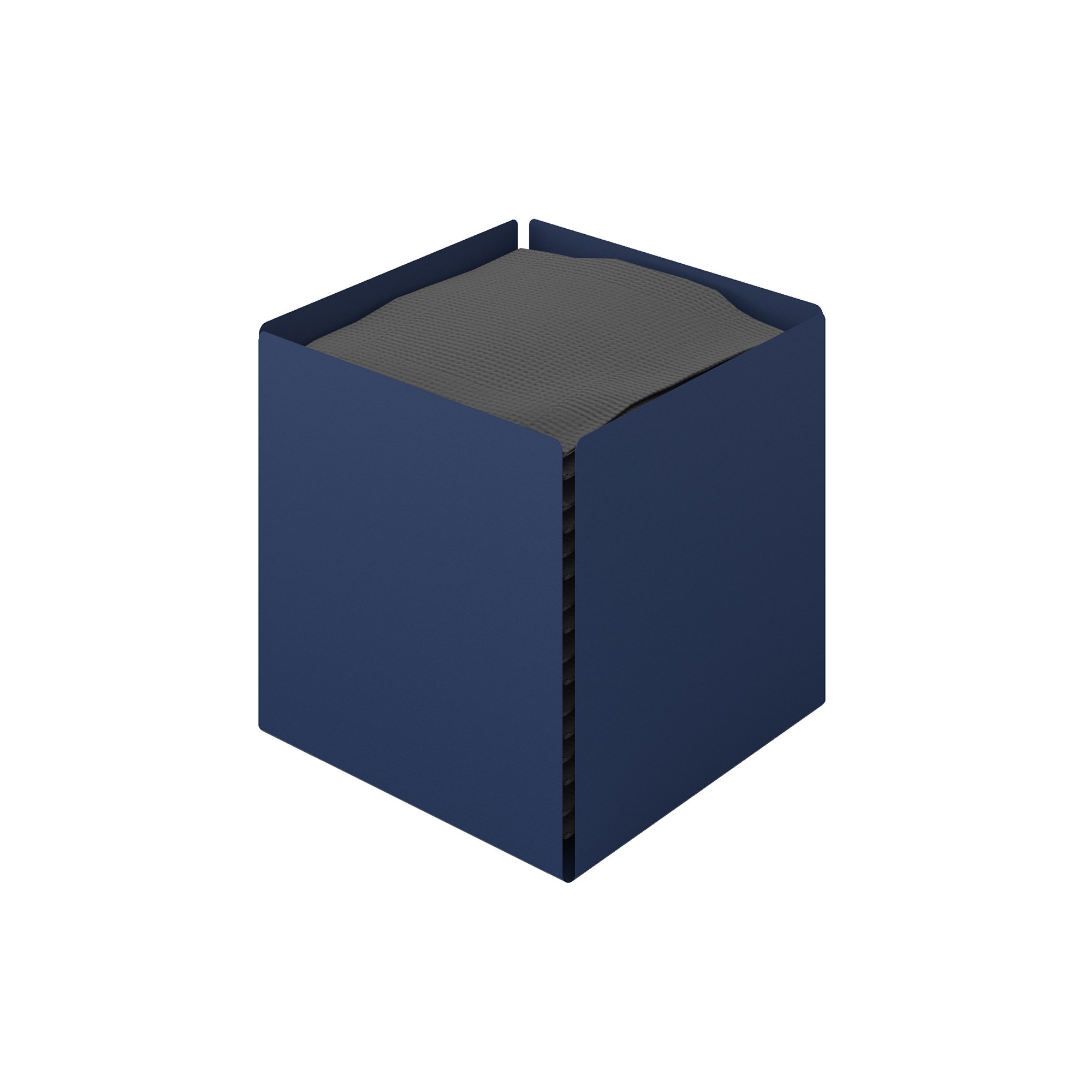 123-203 Θήκη Χαρτομάντηλων Κύβος – Matt Navy Blue, Pam & Co, W13 x D13 x H13 (cm), 123-203 - Image 1