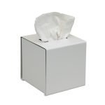 Θήκη για Χαρτομάντηλα Κύβος –  Λευκό Ματ, Pam & Co, (W)13 x (D)13 x (H)13cm, 124-033