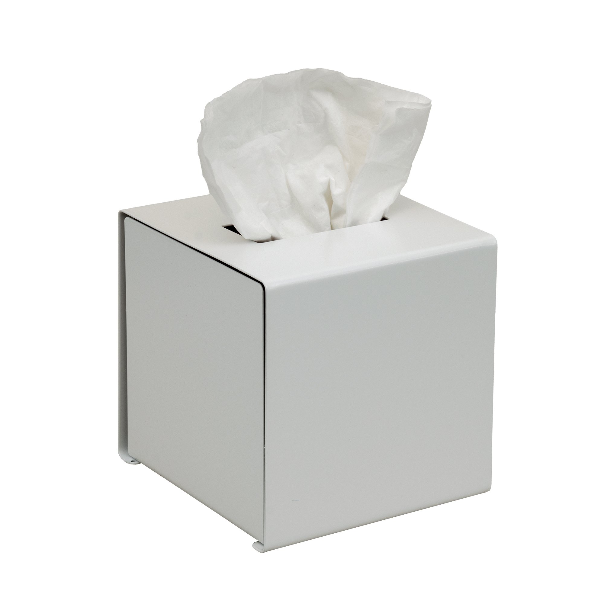 124-033 Θήκη για Χαρτομάντηλα Κύβος – Λευκό Ματ, Pam & Co, (W)13 x (D)13 x (H)13cm, 124-033 - Image 1