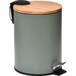 Κάδος Μεταλλικός Soft Close 3 lt με Κάλυμμα Bamboo Λαδί