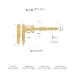 Ορειχάλκινο Μάσκουλο Γωνιακό Ζωγομετάλ 0300