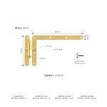 Ορειχάλκινο Μάσκουλο Γωνιακό Ζωγομετάλ 0303