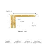 Ορειχάλκινο Μάσκουλο Γωνιακό Ζωγομετάλ 0304