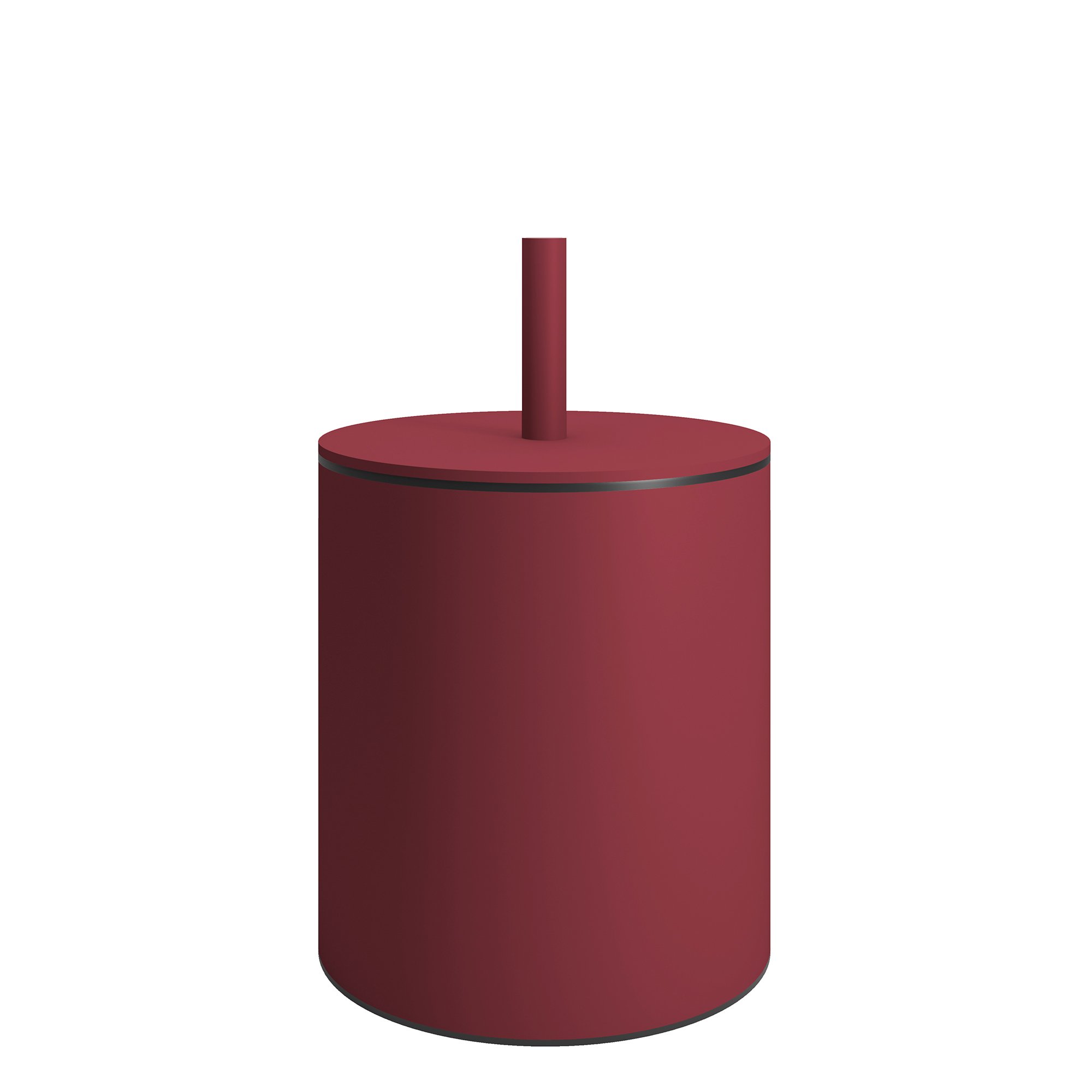 139-153 Χαρτοδοχείο 5 Lit – Matt Bordeaux, Pam & Co, Ø20 x H35 (cm), 139-153 - Image 1