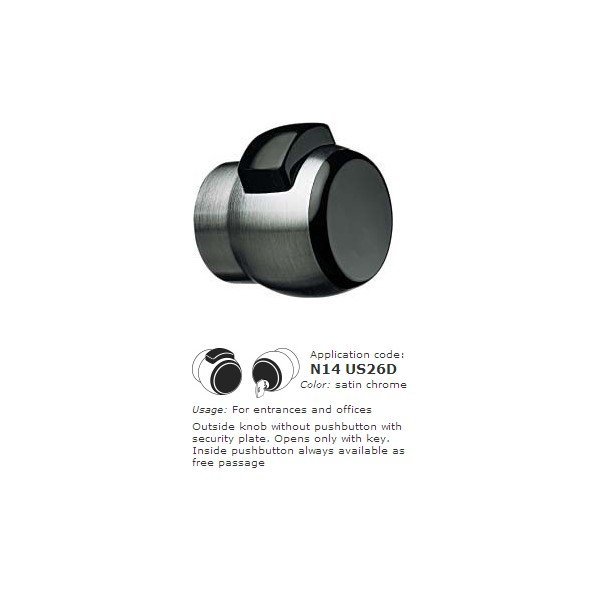 14 US26D Κλειδαριά Meroni για γραφεία και δωμάτια ξενοδοχείου - Image 1