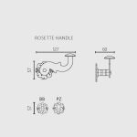 Πόμολα Πόρτας Με Ροζέτα Μαύρο Ζωγομετάλ 143 - Image 3