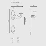 Πόμολα Πόρτας Με Ροζέτα Μαύρο Ζωγομετάλ 143 - Image 2