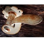 Πόμολα Πόρτας Με Ροζέτα Μπεζ Πατίνα Ζωγομετάλ 145