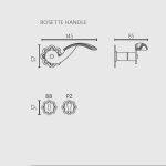 Πόμολα Πόρτας Με Ροζέτα Αντικέ Σκουριά Ζωγομετάλ 143 - Image 3