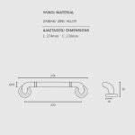 Λαβές Εξώπορτας Ζωγομετάλ Νίκελ Ματ/Χρώμιο 150 - Image 2
