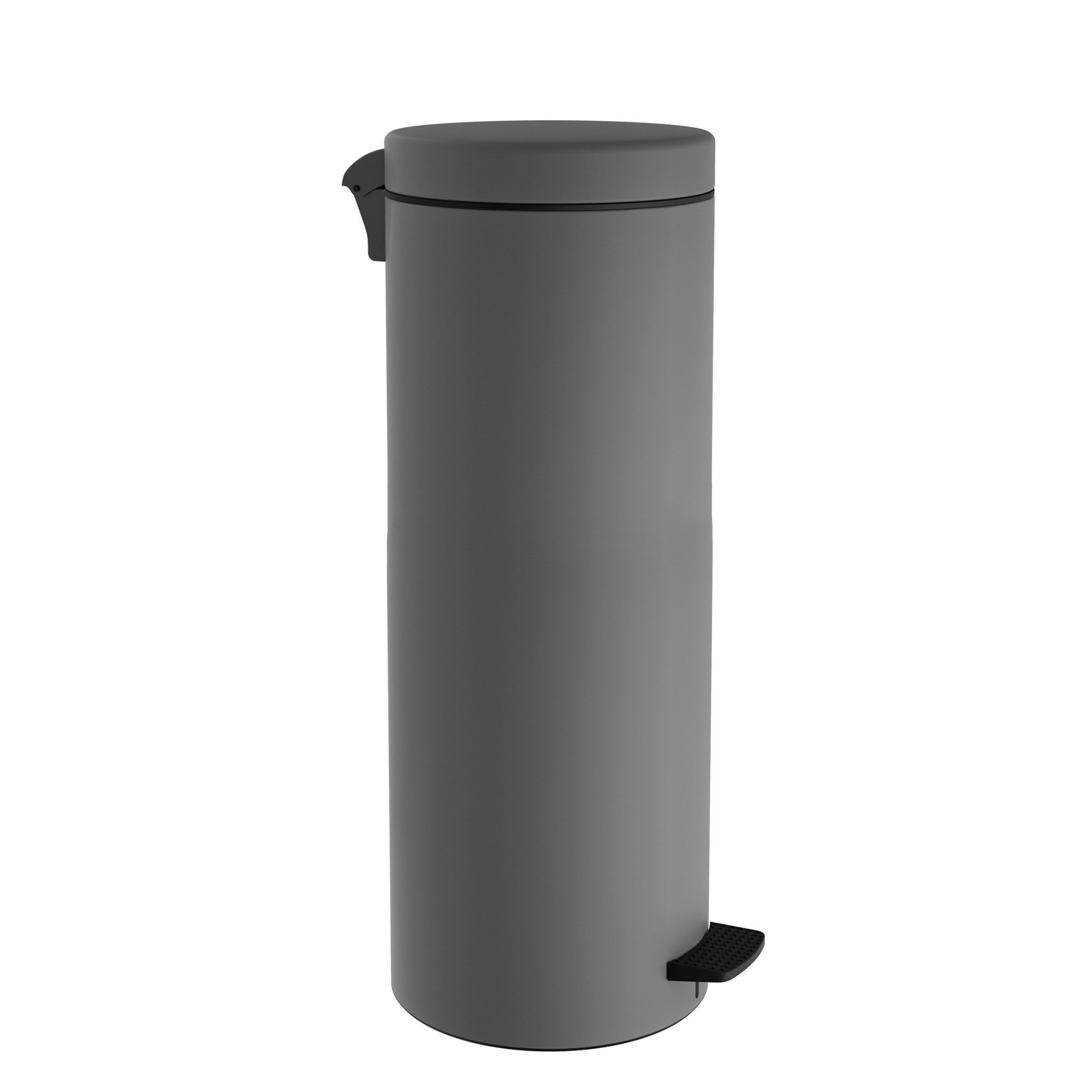 16-2053-163 Χαρτοδοχείο 16 Lit Soft Close, No Inner Bucket – Matt Concrete Grey, Pam & Co, Ø20 x H55 (cm), 16-2053-163 - Image 1
