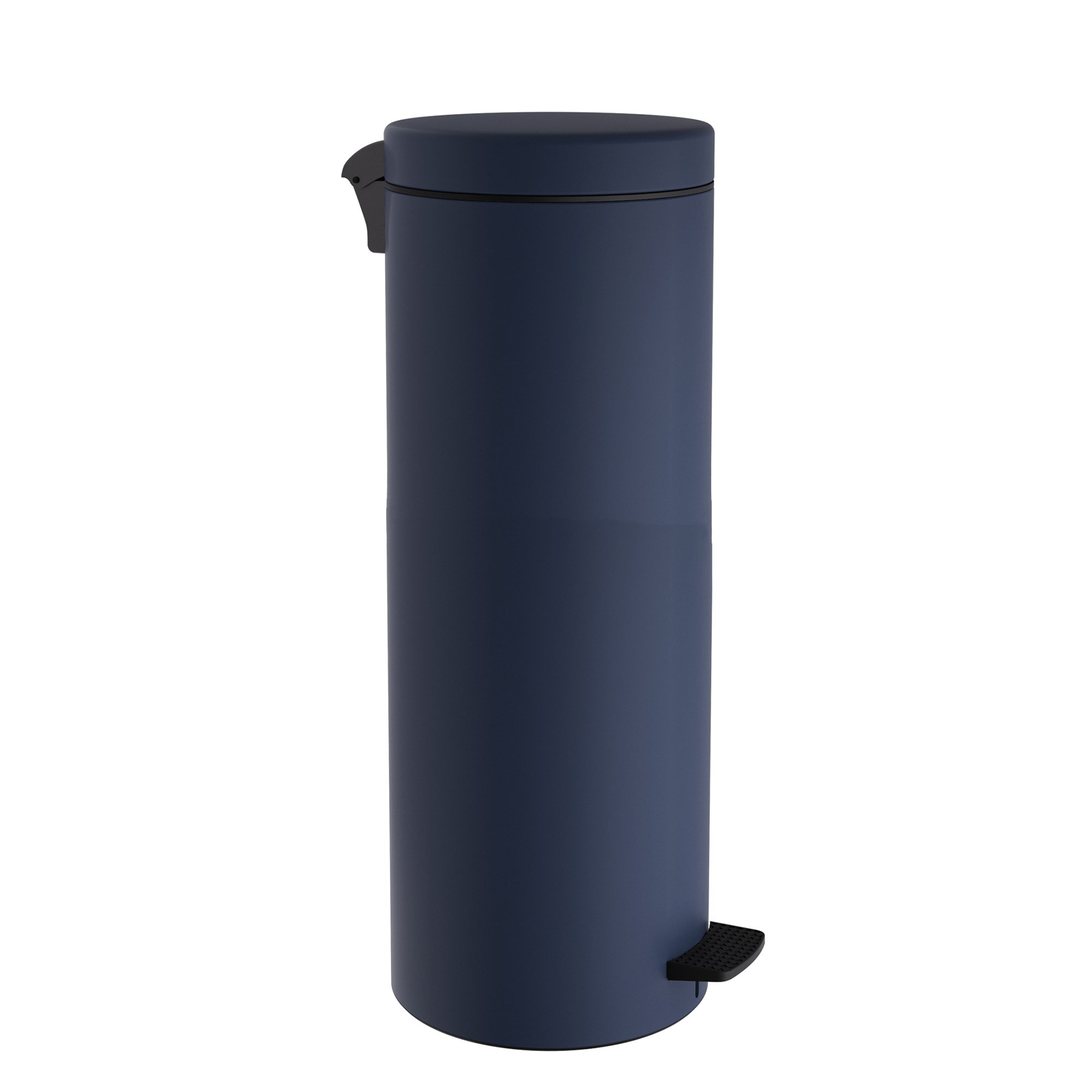 16-2053-203 Χαρτοδοχείο 16 Lit Soft Close, No Inner Bucket – Matt Navy Blue, Pam & Co, Ø20 x H55 (cm), 16-2053-203 - Image 1