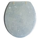 Κάλυμμα λεκάνης Polyresin 36x43 cm ασημί με πιτσιλιά