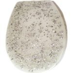 Κάλυμμα λεκάνης Polyresin 36×43 cm λευκό με πιτσιλιά