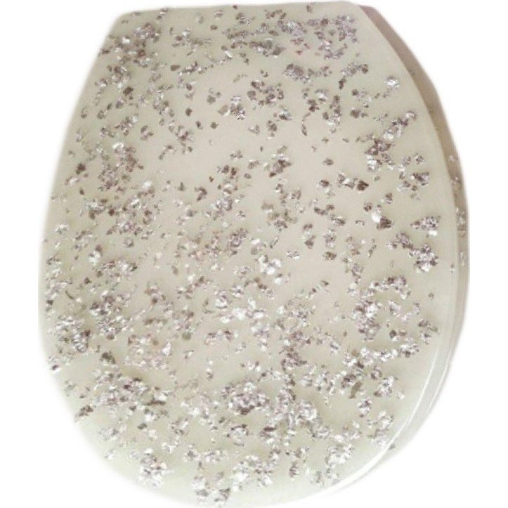 174-white-polyresin Κάλυμμα λεκάνης Polyresin 36×43 cm λευκό με πιτσιλιά - Image 1