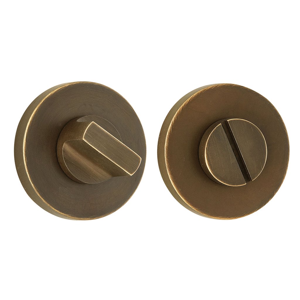 1821brm Σετ Ροζέτα στρογγυλή με κλείστρο ασφαλείας για WC Ζωγομετάλ Μπρονζέ Ματ 1821 - Image 1