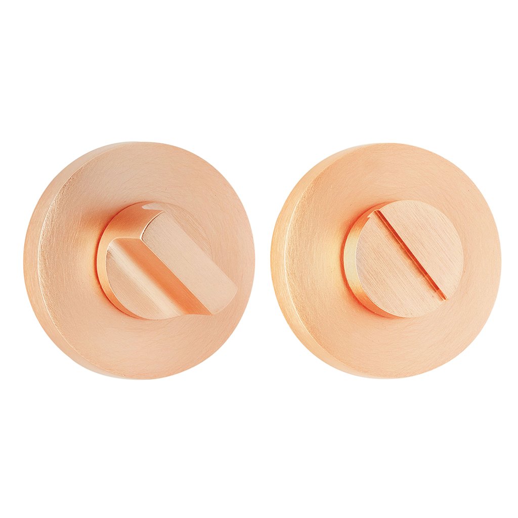 1821xm Σετ Ροζέτα στρογγυλή με κλείστρο ασφαλείας για WC Ζωγομετάλ Χαλκός Ματ 1821 - Image 1