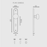 Πόμολα Πόρτας Με Ροζέτα Νίκελ Ματ Ζωγομετάλ 183 - Image 2