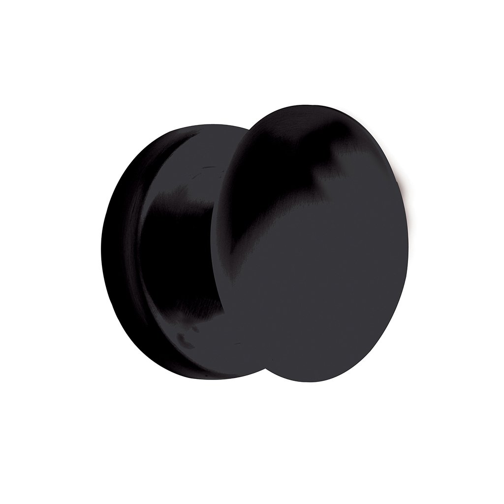 184bl Πόμολα Πόρτας Με Ροζέτα Μάυρο Ζωγομετάλ 184 - Image 1