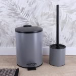 Σετ καλάθι μπάνιου 3 λίτρα soft close με πιγκάλ χρώμα γκρί .