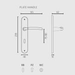 Πόμολα Πόρτας Με Ροζέτα Νίκελ Ματ Ζωγομετάλ 2041 - Image 3